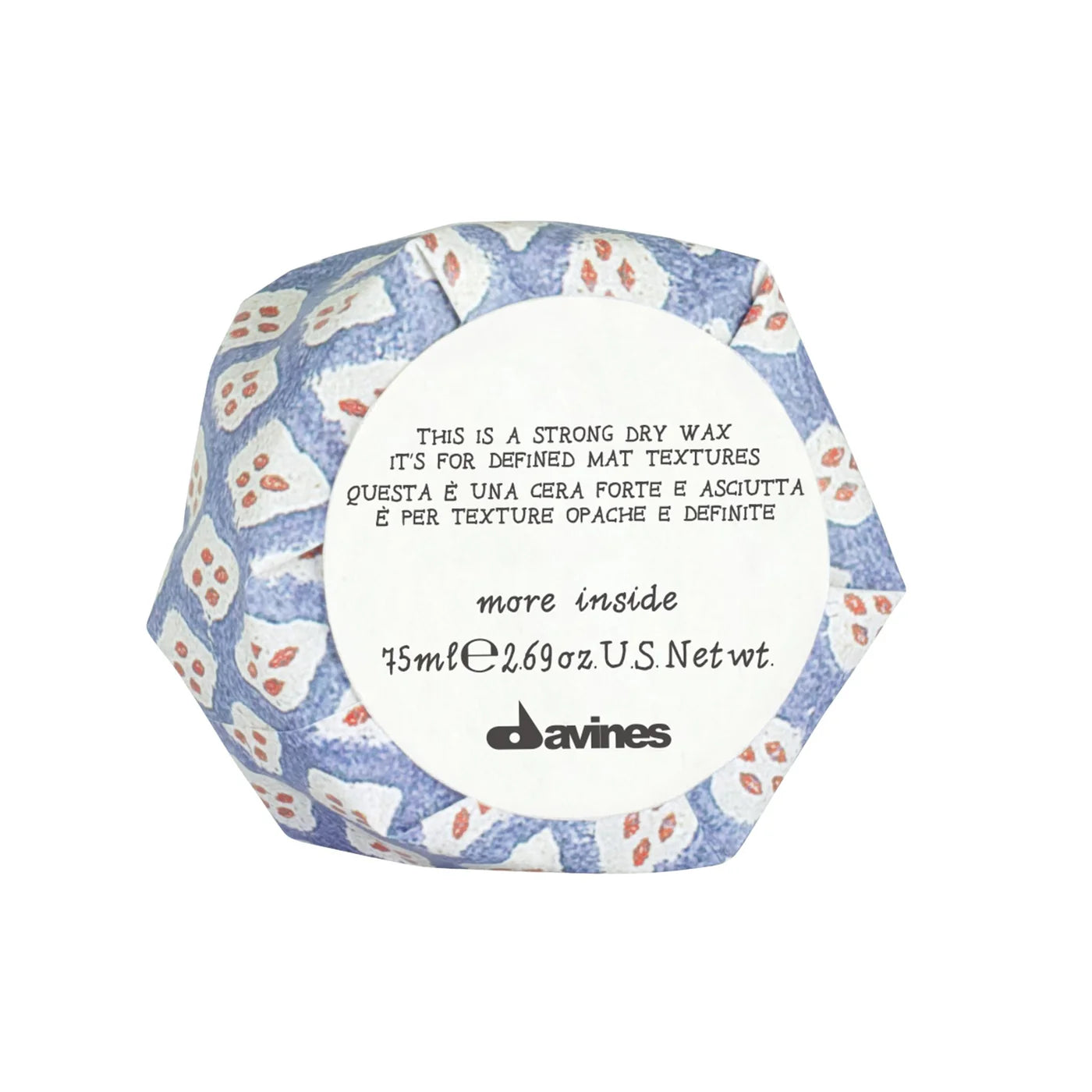 Davines. Cire Coiffante Sèche à Tenue Ultra Forte More Inside - 75 ml