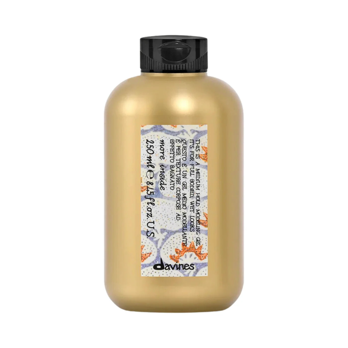 Davines. Gel Modelant À Tenue Moyenne Effet Mouillé More Inside - 250 ml