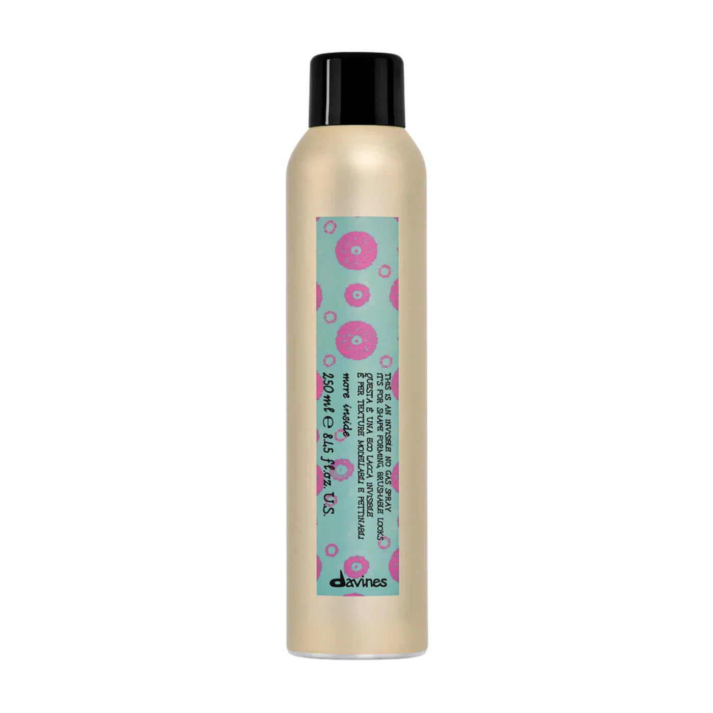 Davines. Laque Invisible Sans Gaz à Fixation Souple More Inside - 250 ml