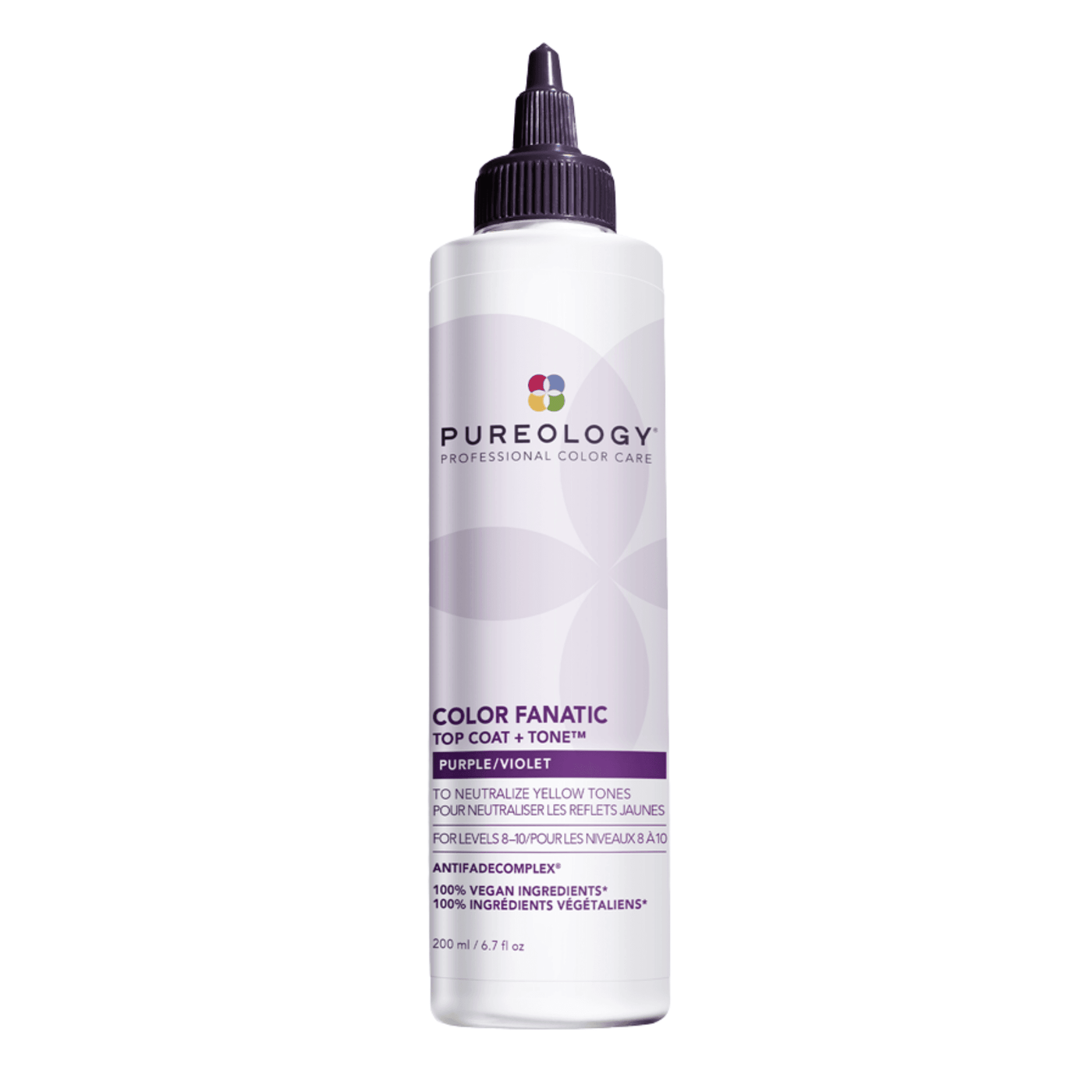 PUREOLOGY. COUCHE DE FINITION VIOLETTE TOP COAT + TONE COLOR FANATIC - 200 ML