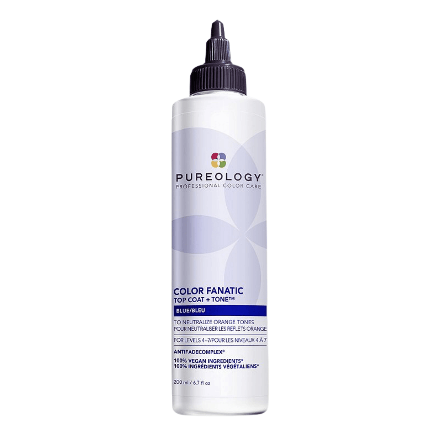 PUREOLOGY. COUCHE DE FINITION BLEUE TOP COAT + TONE COLOR FANATIC - 200 ML