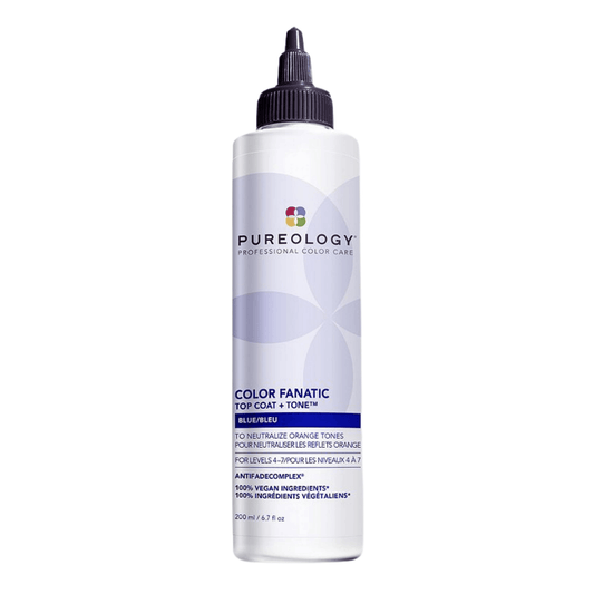 PUREOLOGY. COUCHE DE FINITION BLEUE TOP COAT + TONE COLOR FANATIC - 200 ML